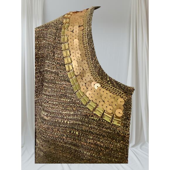 A Collection Women’s Metallic Tweed Jacket Blazer Embellished Size 44 (14) - Picture 5 of 10